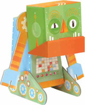 Krooom Paper Construction Toy Χάρτινη 3D Κατασκευή Grumpy Robot