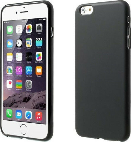 Matte Silicone Back Cover Black for iPhone 6/6s Plus