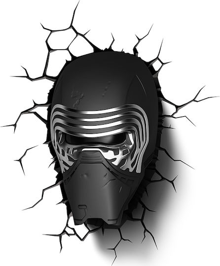 3DLightFX Παιδικό Φωτιστικό Τοίχου Led Πλαστικό Star Wars Kylo Ren 3D