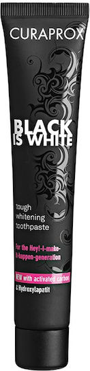 Curaprox Black is White Οδοντόκρεμα με Ενεργό Άνθρακα για Λεύκανση 90ml