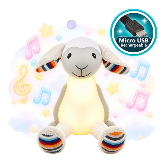 Zazu LED Kinder Dekorative Lampe Fin Gray