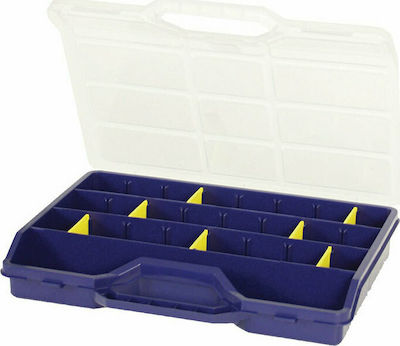 HQ Werkzeugkoffer-Organisator 21 Positionen mit einstellbaren Fächern Blau 31.2x23.8x5.1cm