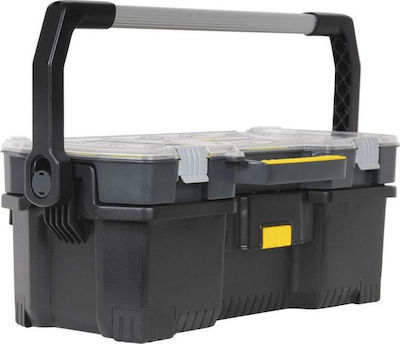 Stanley Hand Toolbox Plastic with Tray Organiser W67xD32.3xH25.1cm