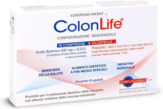 Bionat Colon Life с Пробиотици и Пребиотици 10 табове 10 капси