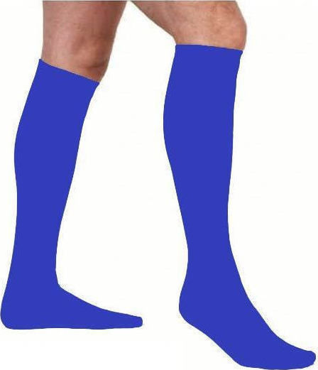 Adco 07550 Socks Calf High Graduated Compression with Silicone 19-21 mmHg Blue