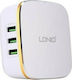 Ldnio Βάση Φόρτισης με 6 Θύρες USB-A 50W Quick Charge 2.0 σε Λευκό χρώμα (A6704)