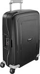 Samsonite S'Cure Spinner 55cm Black Cabin Travel Suitcase Hard Black with 4 Wheels Height 55cm.