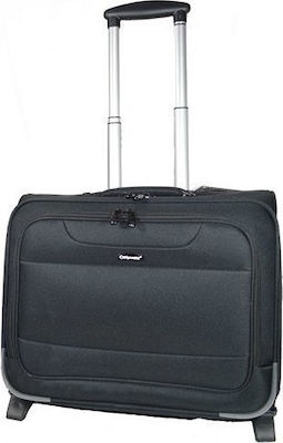 Diplomat ZC6017 Cabin Travel Suitcase Fabric Black with 2 Wheels Height 38cm. 6017-45