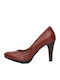 Anatomic Leather Pointed Toe Burgundy High Heels