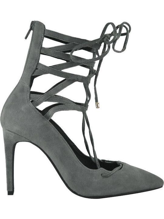 Jeffrey Campbell Suede Pointed Toe Stiletto Gray High Heels Hierro Jeffrey Campbell Suede Pointed Toe Stiletto Gray High Heels Hierro