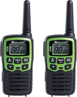 Midland XT30 Funkgerät PMR mit Monochromdisplay Set mit 2Stück In Grün Farbe