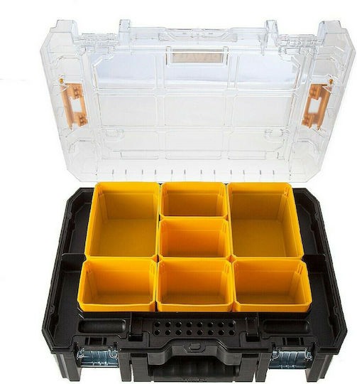 DEWALT TSTAK V Органайзер за инструменти 7 места с отстраняеми кутии Жълта 44x33.2x14.5см.