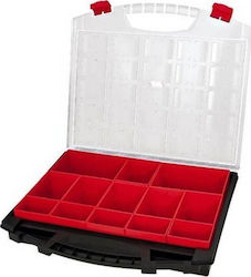 Tayg 430/80/13 Werkzeugkoffer-Organisator 13 Positionen mit abnehmbaren Boxen Rot 43x37x8.5cm