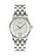 Mido Baroncelli II Γυναικείο Ρολόι 33mm Αυτόματο με Ασημί Μεταλλικό Μπρασελέ