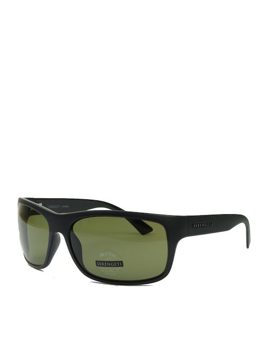Serengeti Pistoia Sunglasses Μαύρα with Acetate Frame & Green Lens