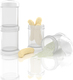 Twistshake Dozator De Lapte Praf Recipient De Depozitare Alb 2x100ml