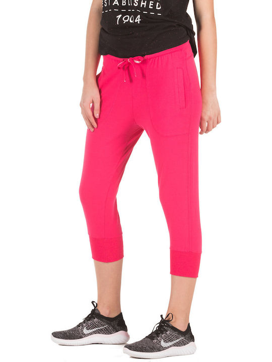 Damen Jogginghose Capri Rote