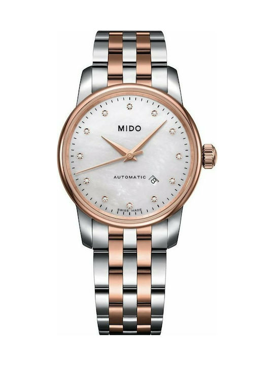 Mido Baroncelli II Watch Automatic with Silver Metal Bracelet