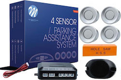 M-Tech Car Parking System with Buzzer and 4 Sensors 21.5mm in Silver Colour CP7S/MT