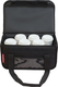 Thermal delivery bag for transporting up to 8 + 3 or 6 + 2 coffees or 20 liters in black color