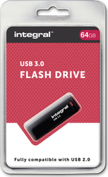 Integral Pendrive 64GB USB 3.0 Stick Negru