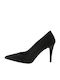 Stefania Suede Pointed Toe Stiletto Black High Heels S Black Suede