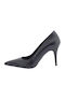 Stefania Pointed Toe Stiletto Black High Heels Black