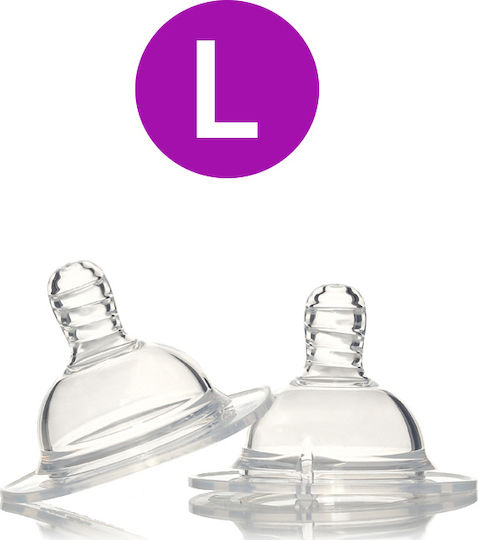Twistshake Silicone Baby Bottle Teats High Flow for 4+ months 2pcs