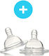 Twistshake Silicone Baby Bottle Teats High Flow for 6+ months 2pcs