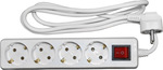 Adeleq Power Strip 4 Positions with Switch and Cable 1.5m