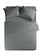 Nef-Nef Σεντόνι Μονό 170x270εκ. Basic 727 Dark Grey