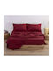 Nef-Nef Homeware Sheet for Single Bed 170x270cm. Basic 970 Bordo