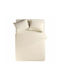 Nef-Nef Homeware Sheet for Single Bed with Elastic 100x200+30cm. Basic 729 Cream 011710 Ecru