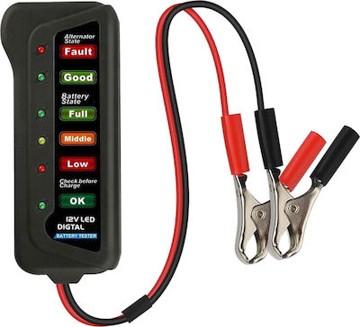 37203 Αναλογικό Battery Tester με Κροκοδειλάκια