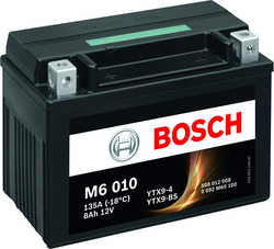 Bosch Μπαταρία Μοτοσυκλέτας M6010 με Χωρητικότητα 8Ah