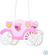 Globo Lighting Kids Plastic Single Ceiling Light E27 Carriage Pink 40W 33cm