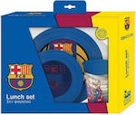 Feeding Set Barcelona made of Plastic Blue 3pcs