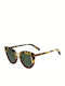 Salvatore Ferragamo Women's Sunglasses with Brown Tartaruga Plastic Frame and Green Lens SF830S 283