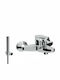 Teorema Tag Mixing Bathtub Shower Faucet Complete Set Silver