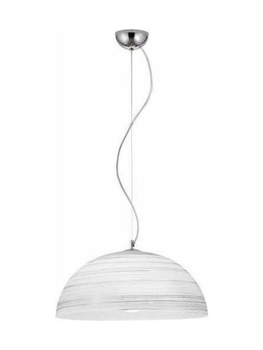 Viokef Modesto Pendant Light Suspension Bell for Socket E27 White