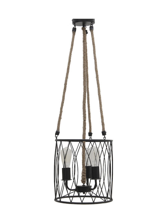 Inart Pendant Light Three-Light Black 3-10-716-0031