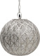 Inart Pendant Light Single-Light Ball for Socket E27 Silver