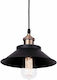 Zambelis Lights Pendant Light Black Bell with Socket E27 22x14cm