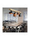 Zambelis Lights Pendant Light Copper Rail for 4 Bulbs E27 115x115cm