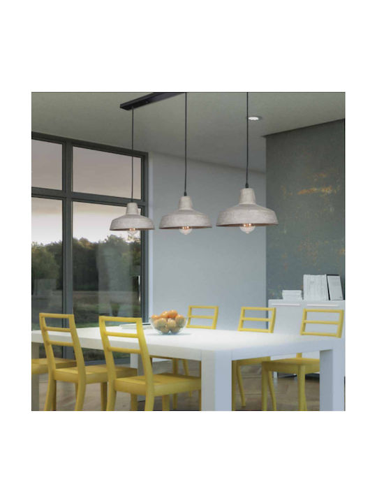 Zambelis Lights Pendant Light Black Rail with Socket E27 105cm