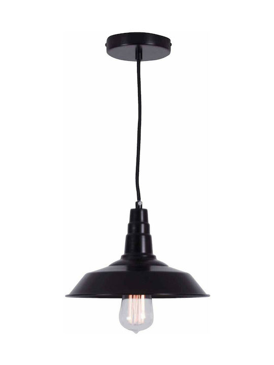 Zambelis Lights Pendant Light Black Bell with Socket E27 26cm