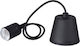 V-TAC VT-7228 Pendant Light Black with Socket E27