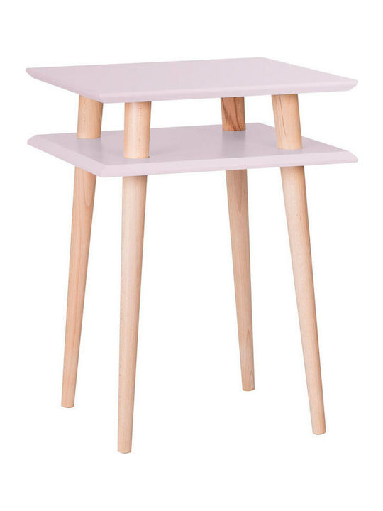 Square Side Table Square Pink L43xW43xH61cm