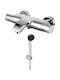 Karag 67033 Bathtub Shower Faucet Thermostatic Complete Set Silver