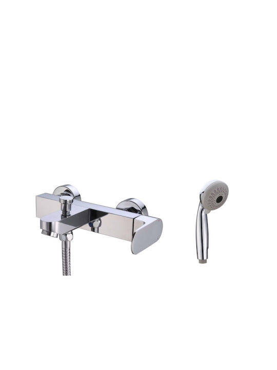 Macart Ovus 196 Mixing Bathtub Shower Faucet Complete Set Silver